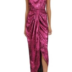 Donna Morgan Pink Foil Drape Dress Size 0